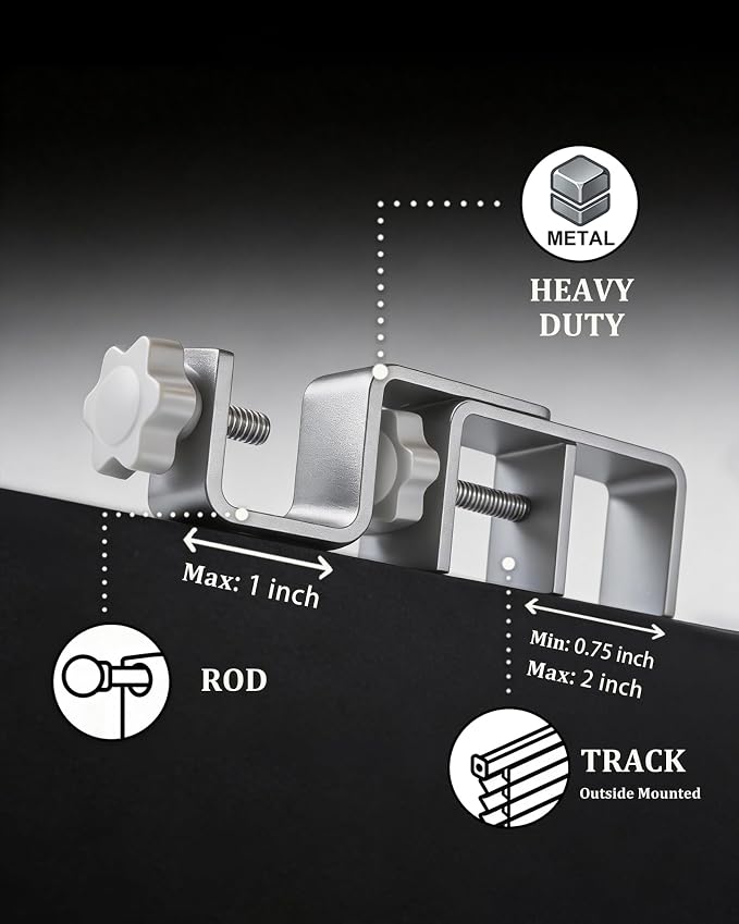 Mimiio No Drill Curtain Rod Brackets - Image 5