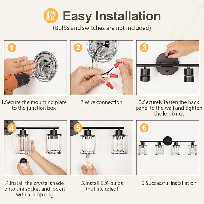 Crystal Bathroom Light Fixtures, Bathroom Lighting Fixtures Over Mirror - Image 9