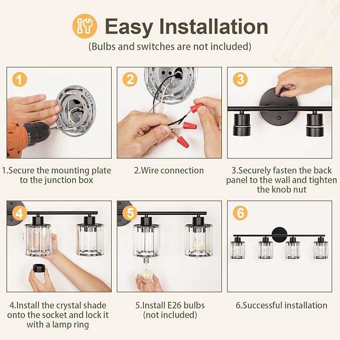 Crystal Bathroom Light Fixtures, Bathroom Lighting Fixtures Over Mirror - Image 9