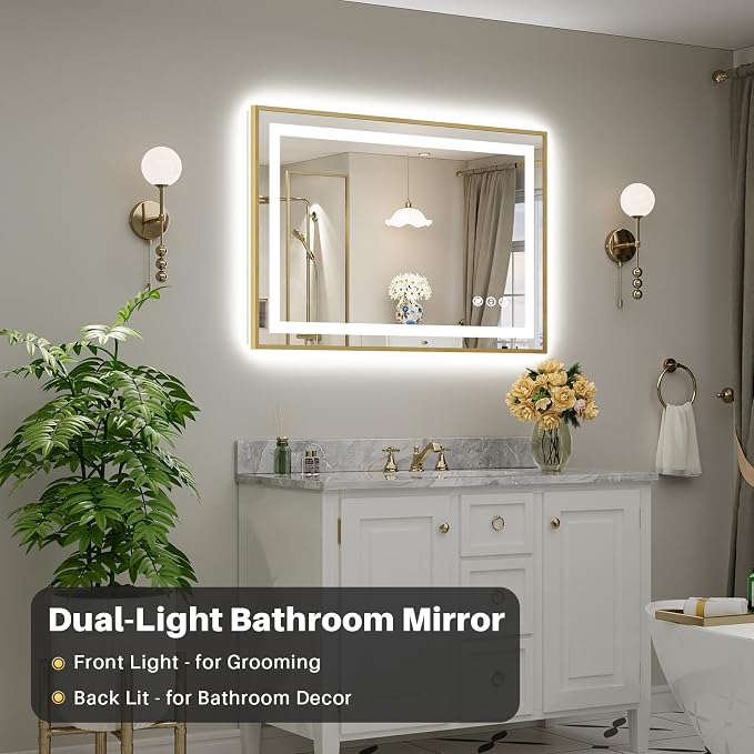 44x30 Inch LED Bathroom Mirror - Image 3