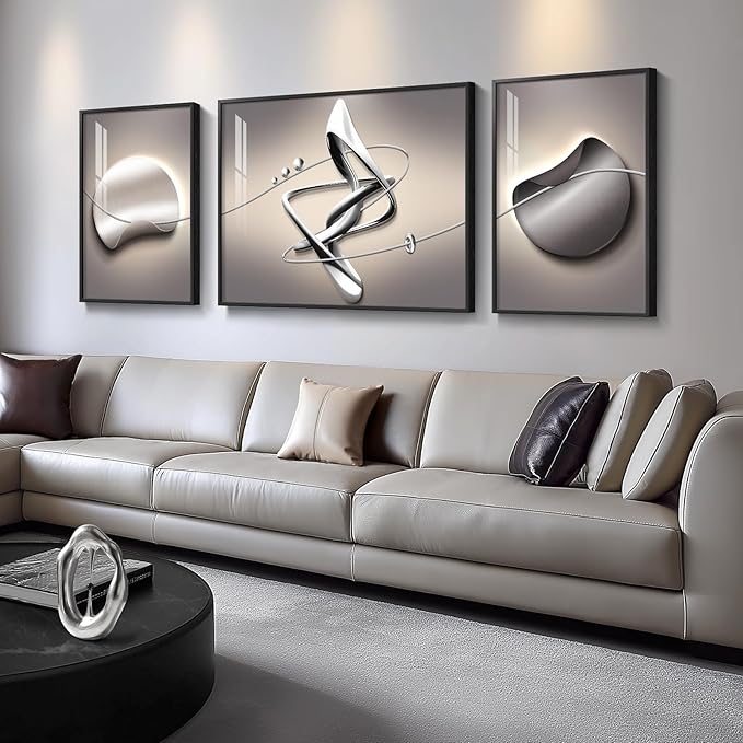 Extra Large Framed Modern Abstract Wall Art - Image 2