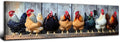Large Farm Chicken Wall Art Rooster Kitchen Wall Decor Rustic Farmhouse Coop by AREBOLOLLC
