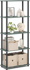Furinno Turn-N-Tube Storage Shelves, 5-Tier Book Shelf, Corner Shelf, Toolless by Furinno-FitsYourSpaceFitsYourBudget