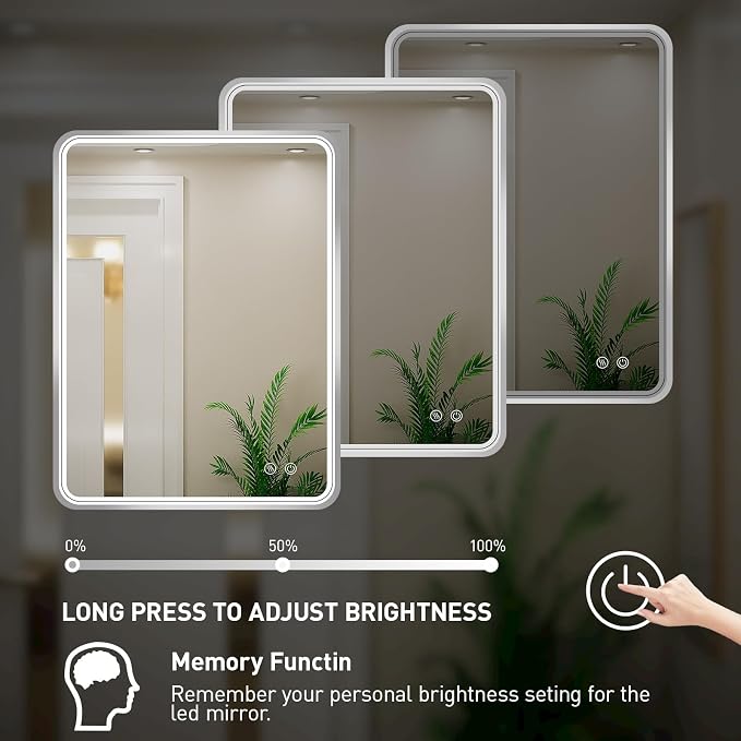 24x36 Inch LED Bathroom Mirror - Image 4