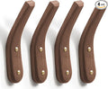 COCOYA 4Pack Wood Hooks Wall Mounted, Minimalist Easy Install Natural Real by COCOYA