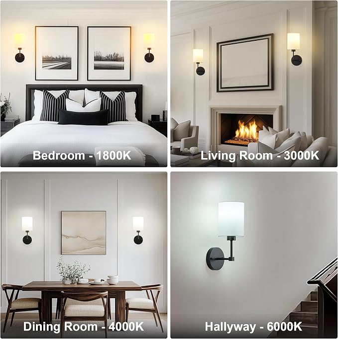Battery Operated Wall Sconce Set of Two, Wireless Rechargeable Wall Light - Image 8