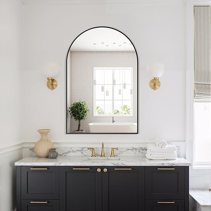 Delma Arched Bathroom Mirror, Living Room and Entryway - Image 8