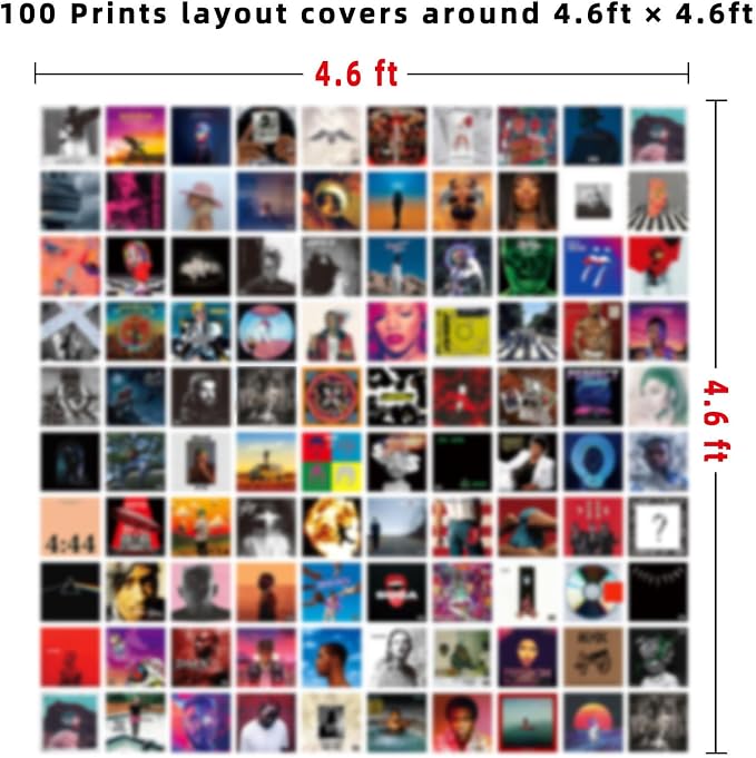 A ART·ZONE 100 Pcs 5x5 Inch | Posters Wall Collage Kit - Image 2