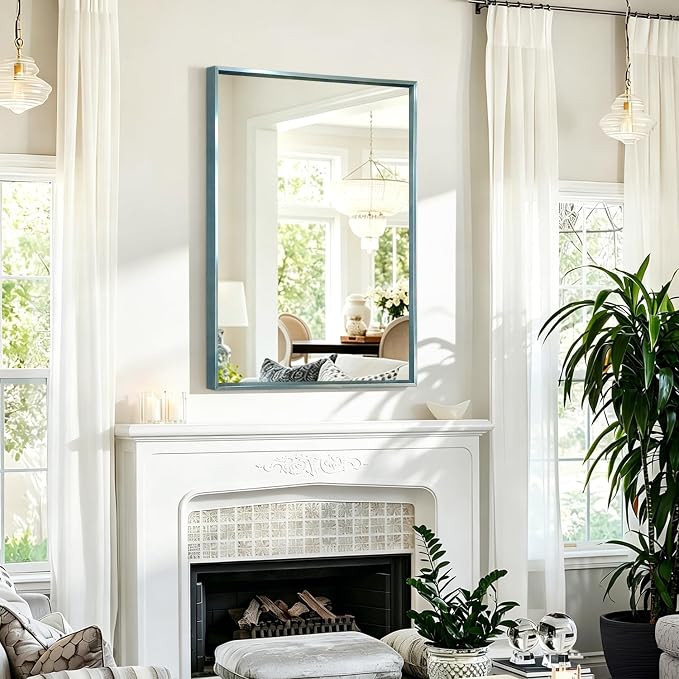 AAZZKANG Large Wall Mirror Decor Metal Framed Mirrors 26"x18" - Image 6