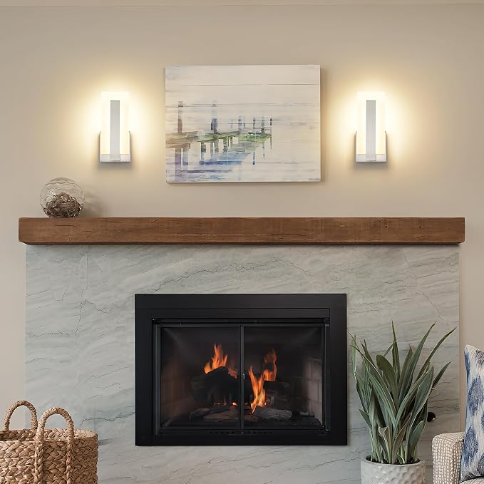 Joosenhouse Modern LED Wall Sconce Set of 2, Hardwired 3000K Warm White Light - Image 7