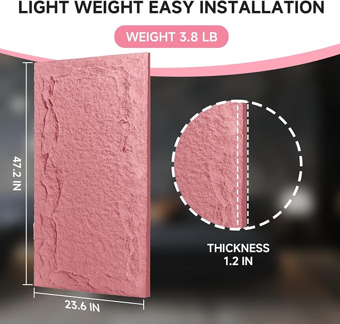 Stone 3D Wall Panels, 23.6"*47.2" Wall Paneling - Image 3