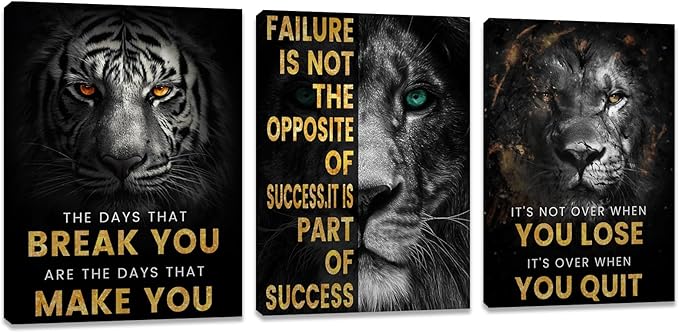 Motivational Office Wall Decor 3 Pieces Paintings Motivational by Kuiluuye