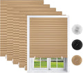 Changshade 6 Pack Temporary Shades, Pleated Paper Blinds by Changshade