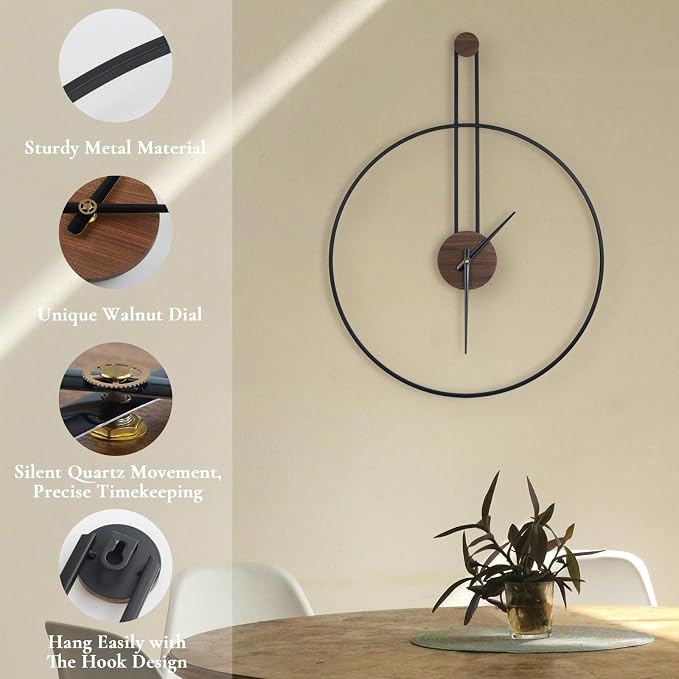 DRELIFAM Modern Wall Clock Large Wall Clocks - Image 5