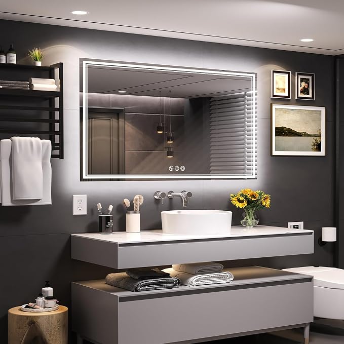 Ratsamee 55x30 Inch LED Bathroom Mirror - Image 2