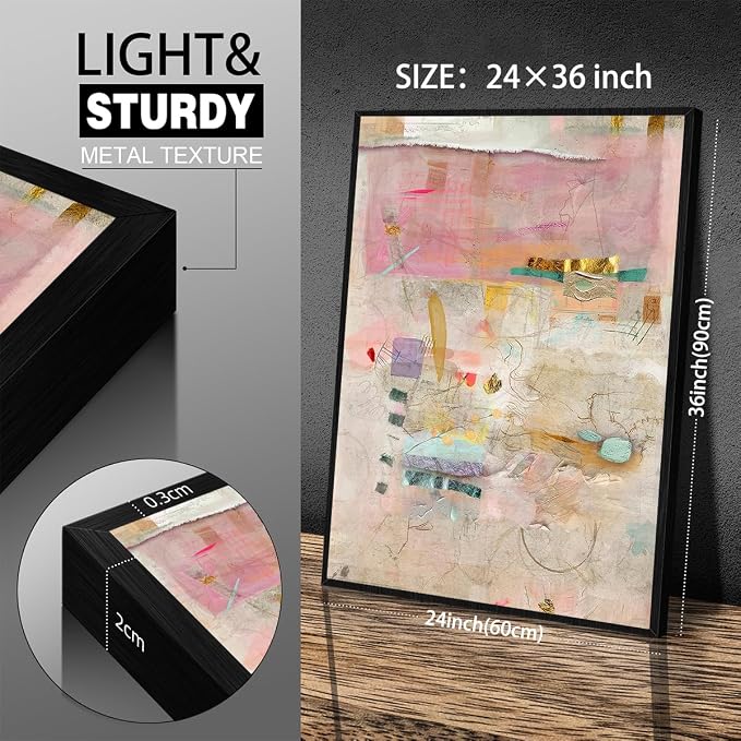 Abstract Modern Watercolor Painting Wall Art Trendy Vibrant Pastel Posters - Image 2
