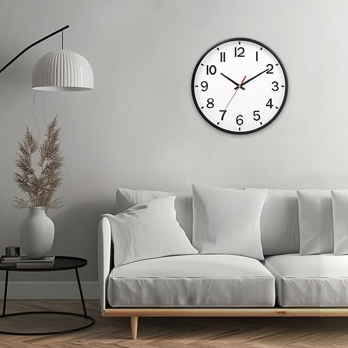 Wall Clocks Battery Operated 10 inch Modern Wall Clock, Silent Non Ticking Wall - Image 7