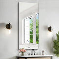 KOCUUY Silver Framed Mirror, HD Tempered Glass, Anti-Rust Frame, Modern Design by KOCUUY