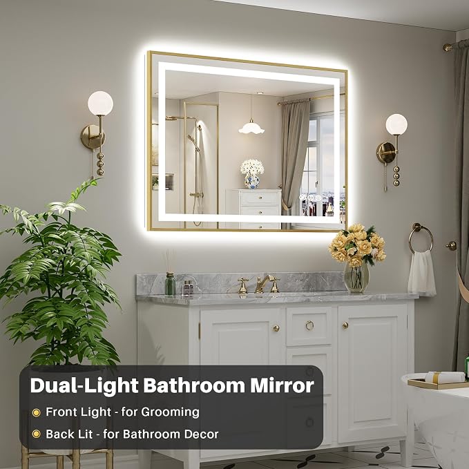 48x36 Inch LED Bathroom Mirror - Image 3