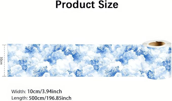 HOMETITUTE Wallpaper Border 4x196 Inch Peel and Stick Wall Border Wallpaper - Image 6