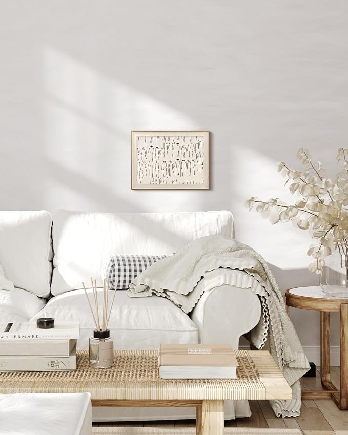 VIYYIEA Framed Wall Art for Living Room, Sketch Canvas Prints, Minimalist Home - Image 3