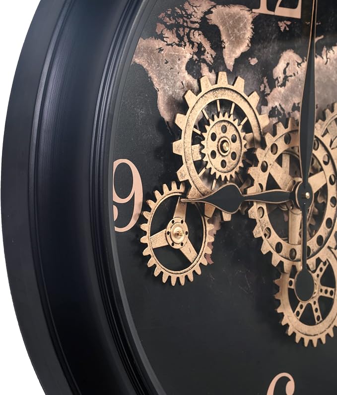 CLXEAST 24 Inch Moving Gear Wall Clock - Image 9