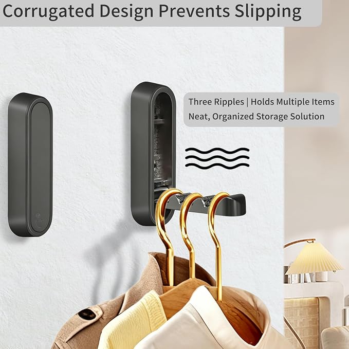 6PCS Foldable Wall Hooks, Zinc Alloy Flip Down Hooks, Retractable Wall Hooks - Image 3