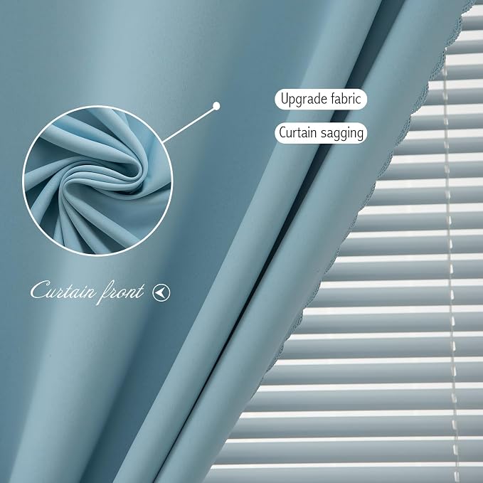 Self Adhesive Curtains, Use for Bedroom, Lake Blue, 1 Panel - Image 6