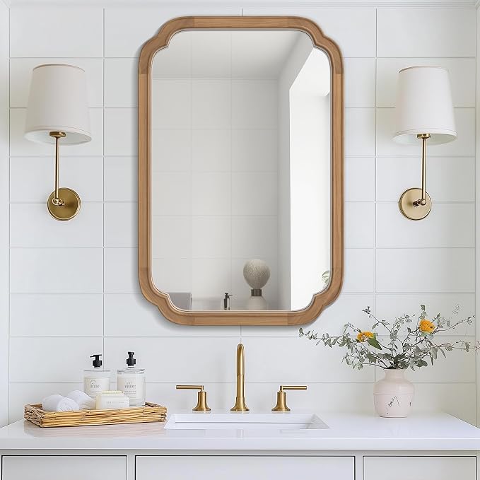 WallBeyond 20" x 30" Rounded Corner Arch Wall Mirror by WallBeyond
