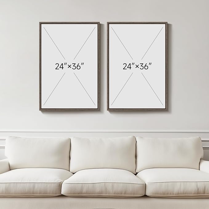 Framed Boho Animal Wall art for Nursery Decor, 2 Piece Rustic Bird Bear Canvas - Image 3