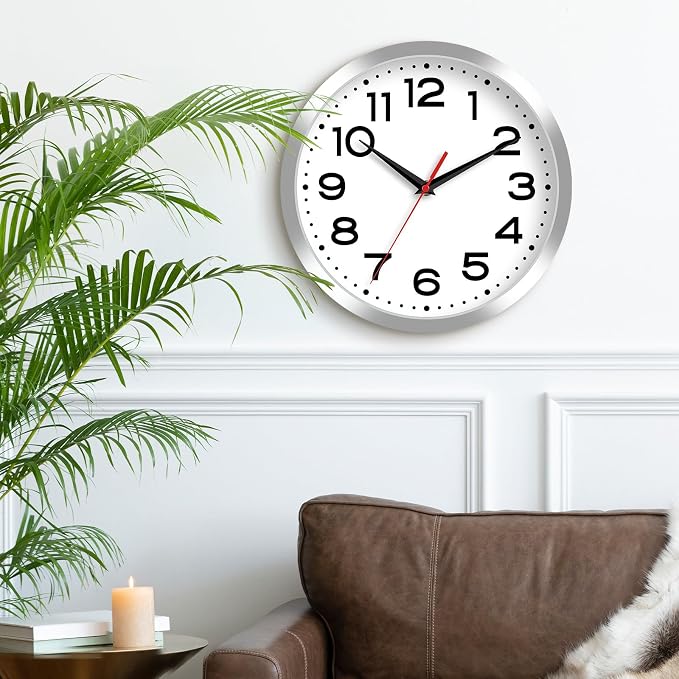 Roymnie Wall Clock Silent Non-Ticking Modern Clock Battery Operated 8 Inch - Image 5