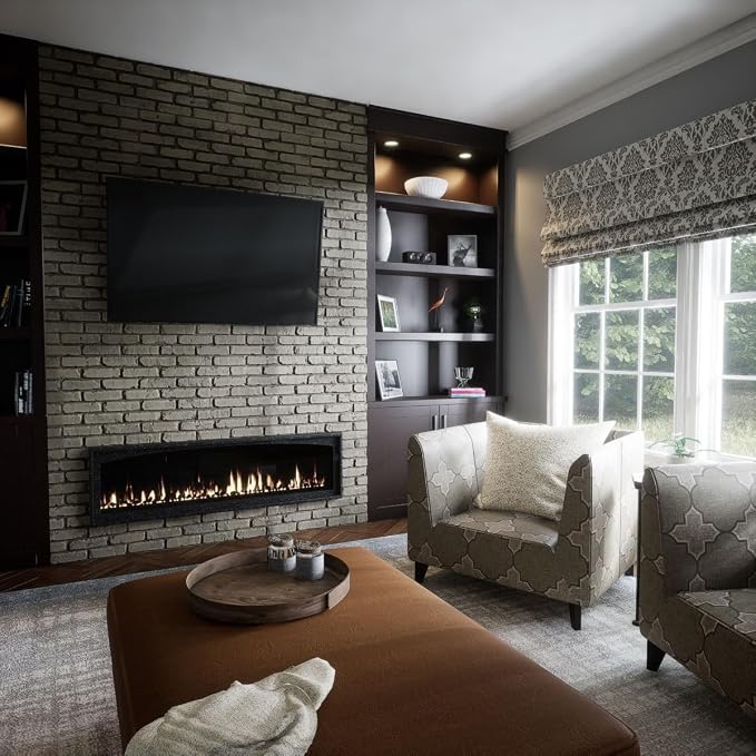 EverStone Aged Brick Faux Brick Panel, 46 7/8"W x 27"H x 1 1/4"D, Vintage White - Image 11