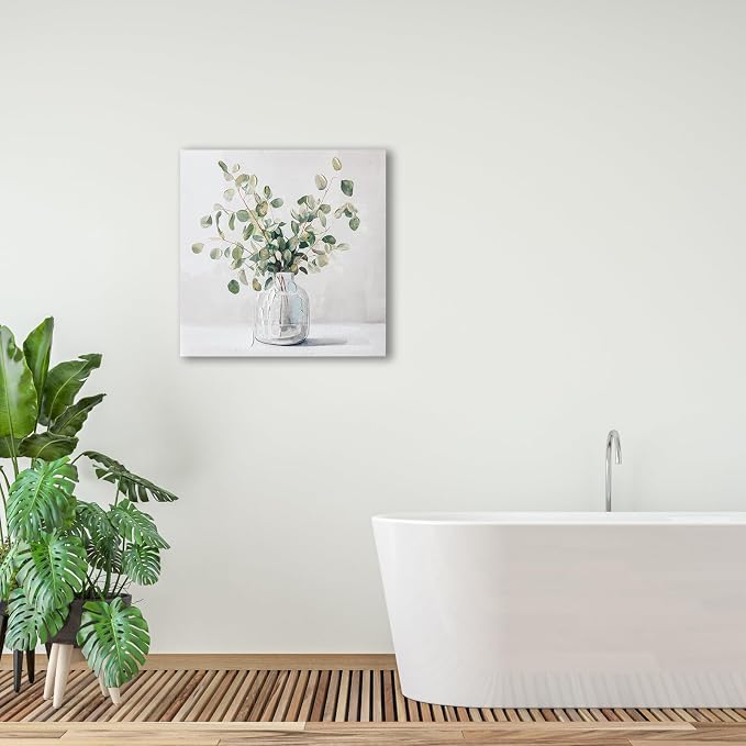 Eucalyptus Hand painted Canvas Wall Art, Eucalyptus Plant Painting Art Decor - Image 8