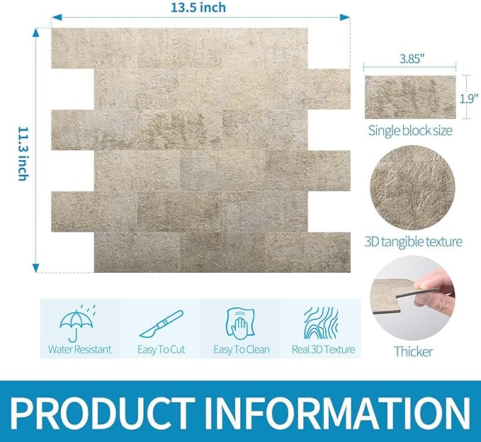 Art3d 10-Pack Peel and Stick Wall Tile - Image 7