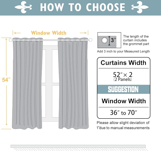 ChrisDowa Blackout Curtains 54 inches Long - Image 5