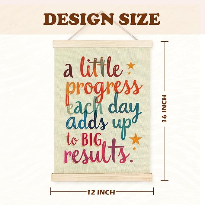 Supwhd Colourful Positive Affirmations Wall Decor, Inspirational Add Up to Big - Image 6