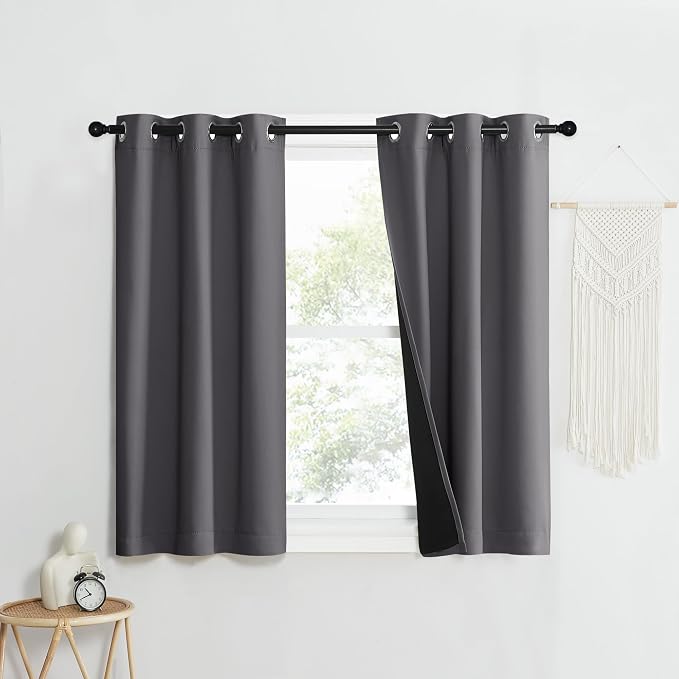 NICETOWN 100% Blackout Short Curtains - Image 2