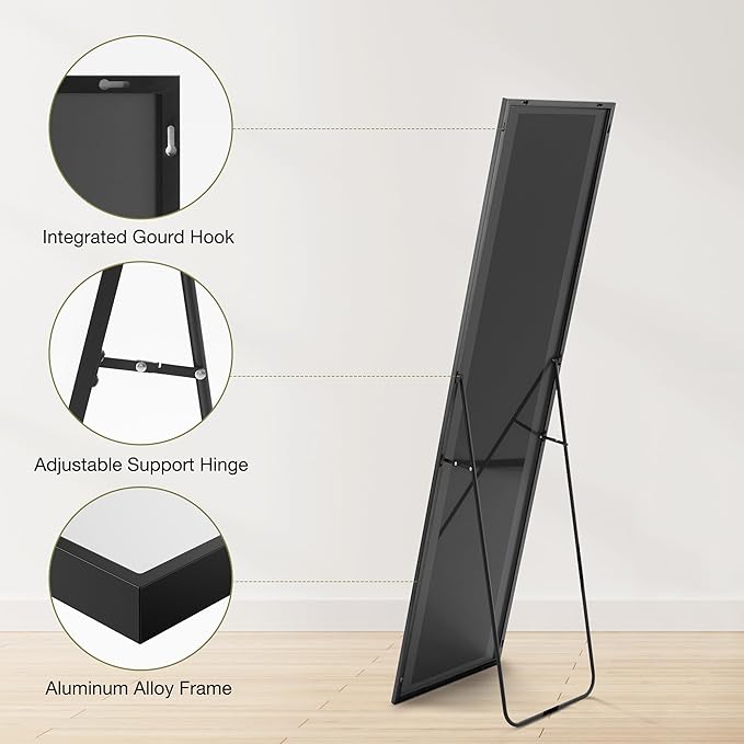 DUMOS Black Full Length Mirror - Image 5