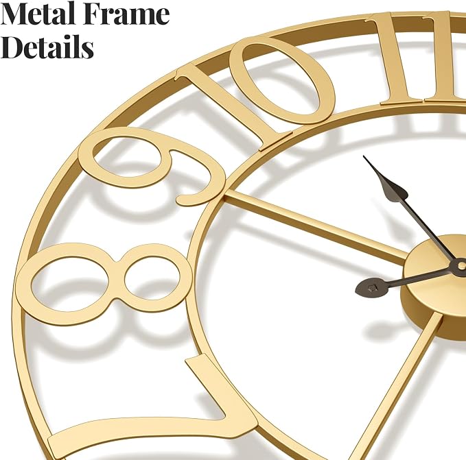 Cuspin Extra Large Wall Clock for Living Room Decor, 36 Inch Wall Clock - Image 3