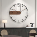 Cuspin 30 Inch Large Wall Clock, Modern Wood Metal Frame Silent Non Ticking by Cuspin