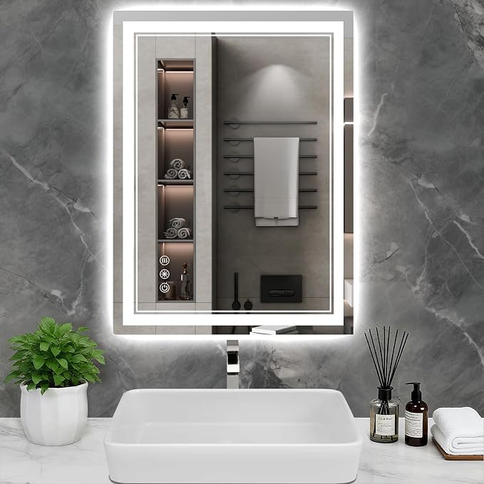 36x24 Inch LED Bathroom Mirror by Wedhouc