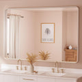 TETOTE White Framed Mirror for Bathroom 60 x 36 Metal Frame Wall Mounted by TETOTE
