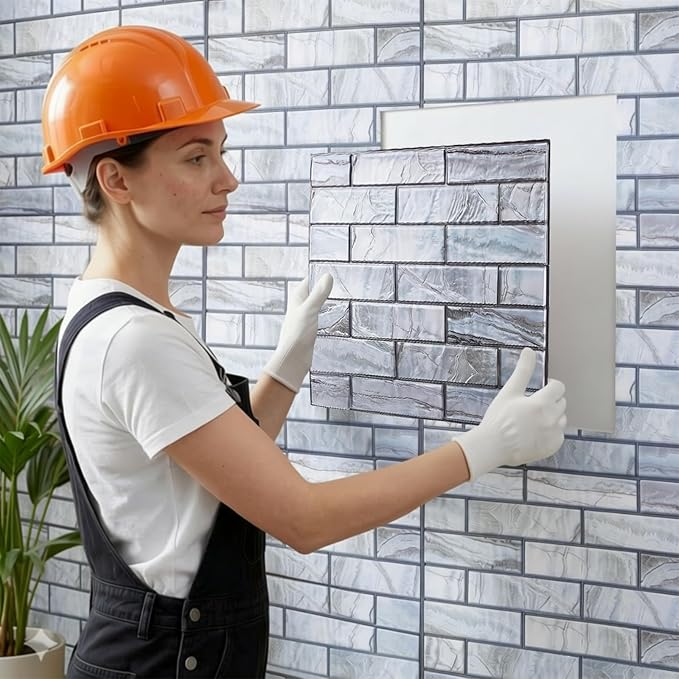 12PCS 3D Wall Panels Peel and Stick Foam Faux Brick Wall Panels, Self-Adhesive - Image 3