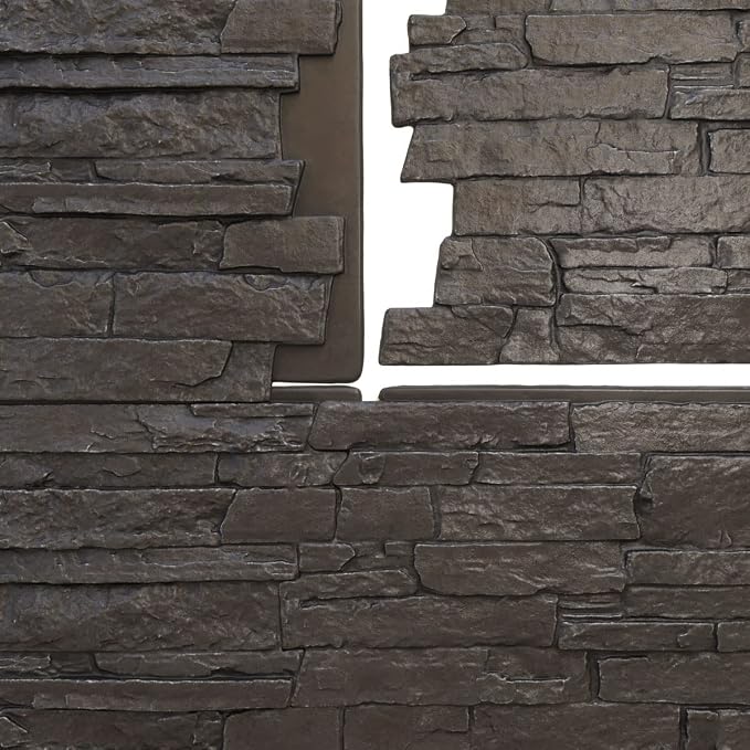 EverStone Acadia Ledge Faux Stone Panel, River Moss Color - Image 9