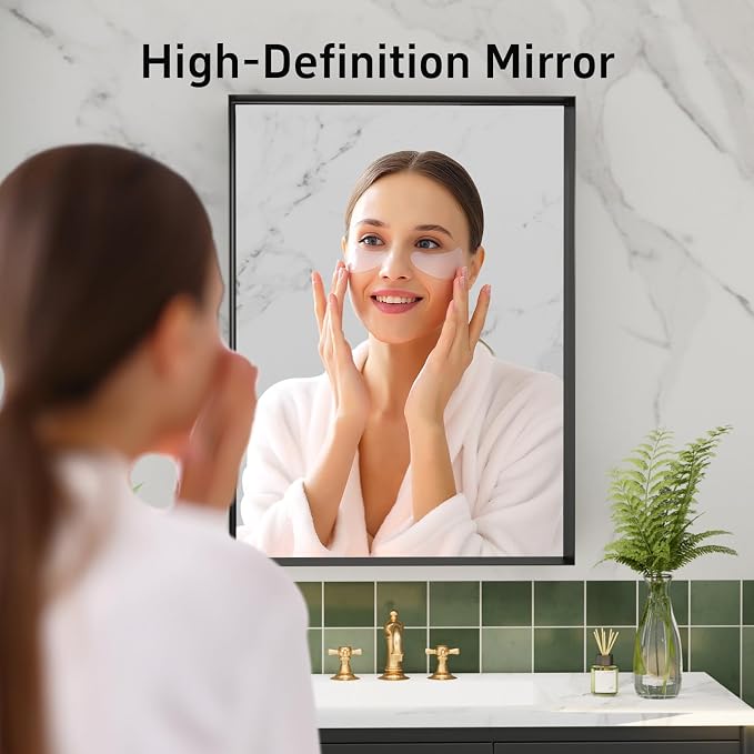 22x30 Inch Bathroom Mirror for Over Sink, Rectangular Black Mirror, Mirrors for - Image 2