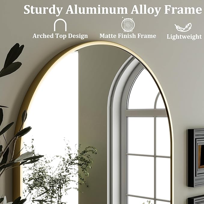 HARRITPURE 20"x30" Arched Bathroom Mirror - Image 4