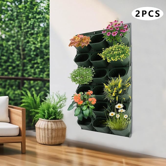 Vertical Wall Planter with 36 Pots, Hanging Garden Plant Flowerpot Holder - Image 9