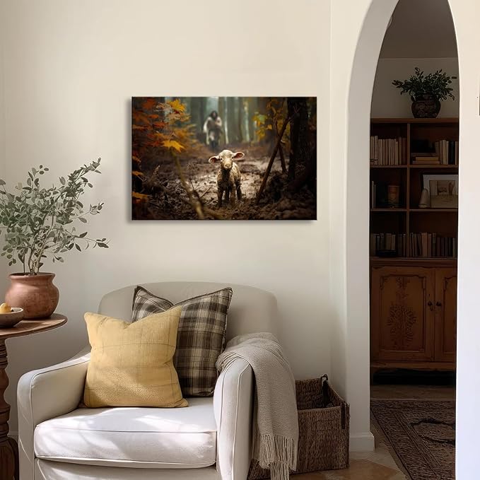 Ploceiny large artwork for wall Baptism wall art gifts for prayer room Jesus - Image 5