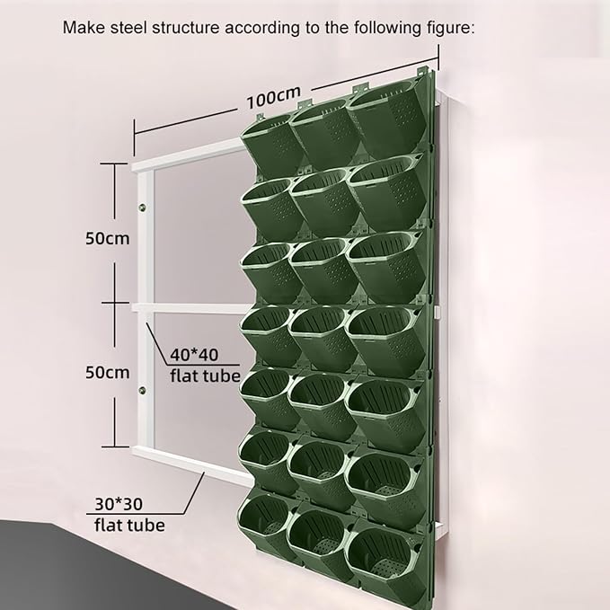 Self Watering Wall Mounted Vertical Planter, 36 Pots Wall Planter Indoor - Image 9
