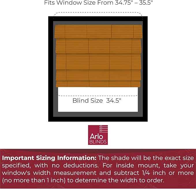ARLO BLINDS Semi-Sheer Bamboo Roman Shades - Image 2